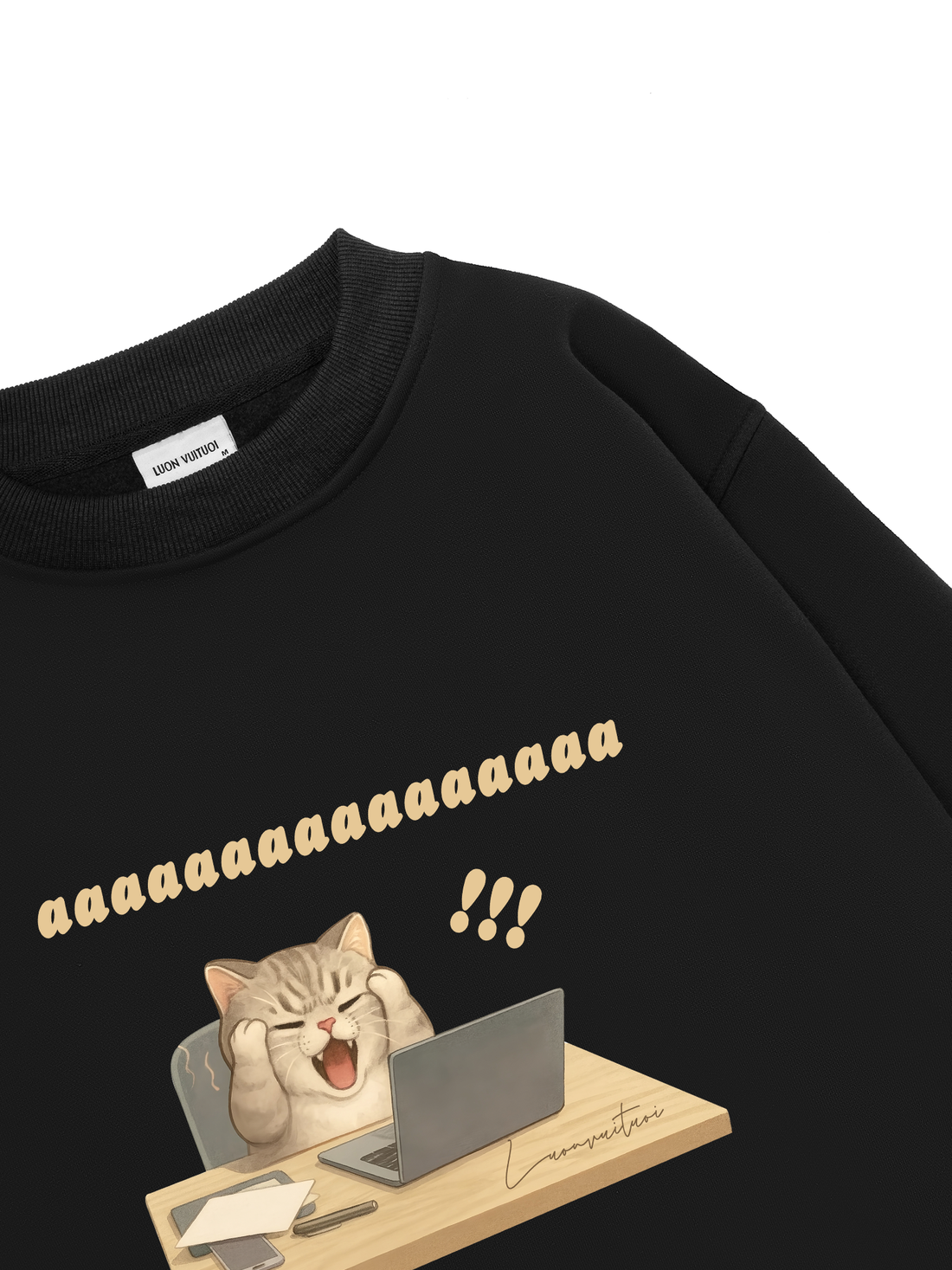 Con Mèo Điên Đầu  Sweater