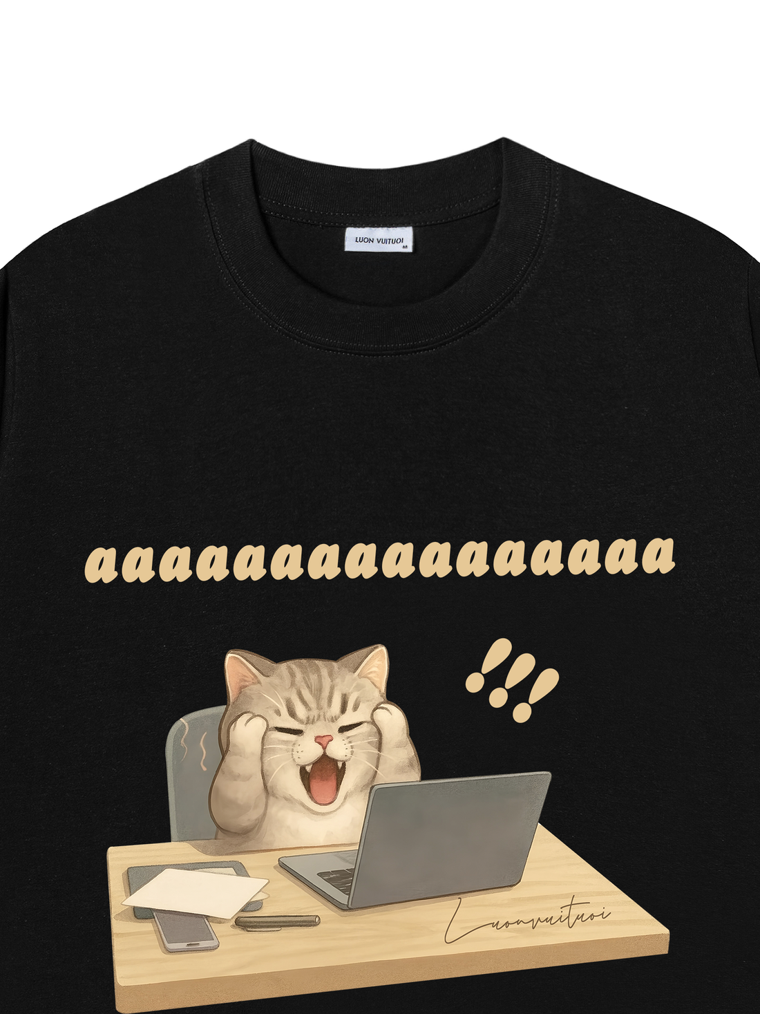 Áo Thun Con Mèo Điên Đầu