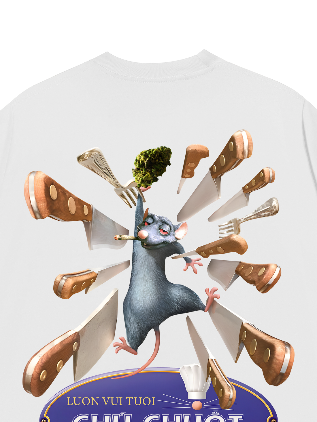 Áo Thun Chú Chuột Đầu Bết