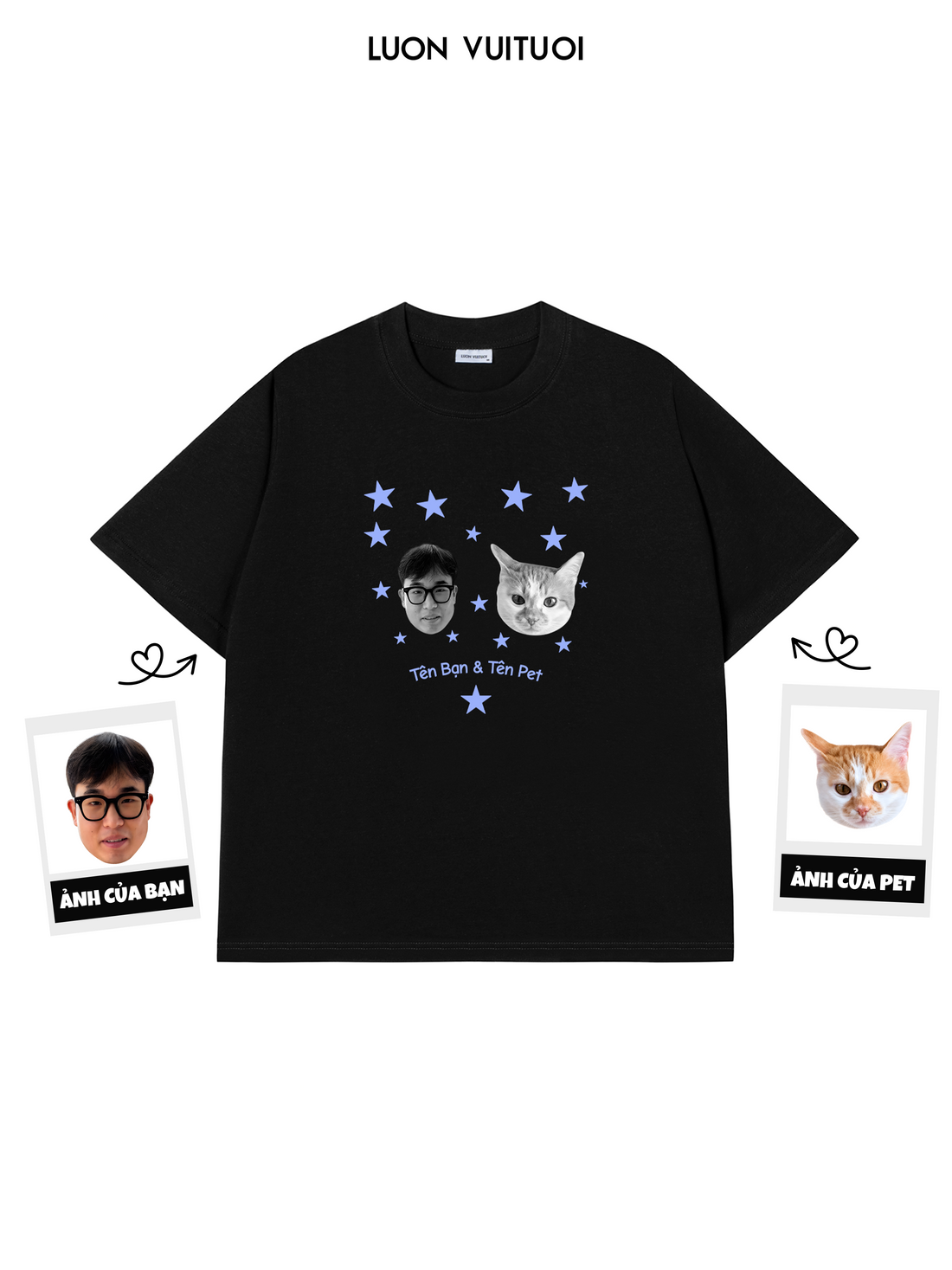Áo Thun Custom Tên Bạn & Tên Pet