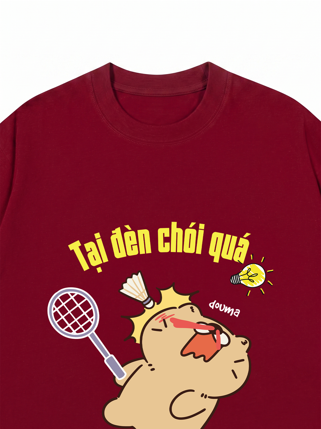 Áo Thun Badminton Tại Đèn Chói Quá