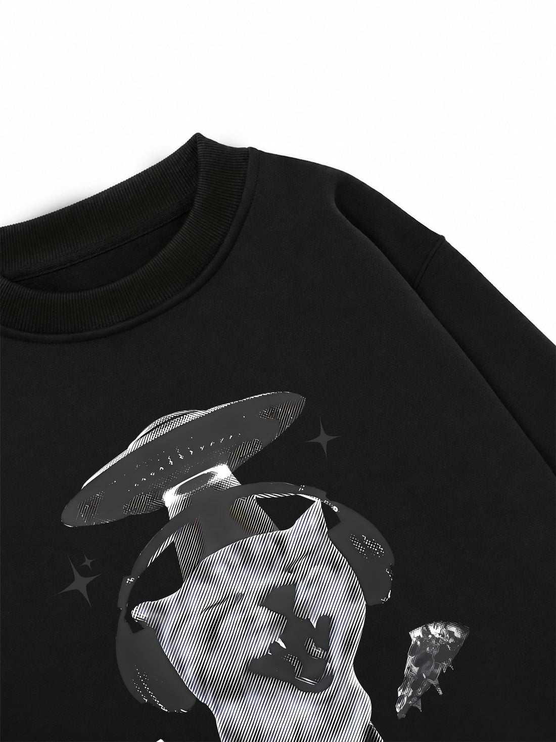 Áo Sweater Nỉ Hai Da UFO Singer Cat