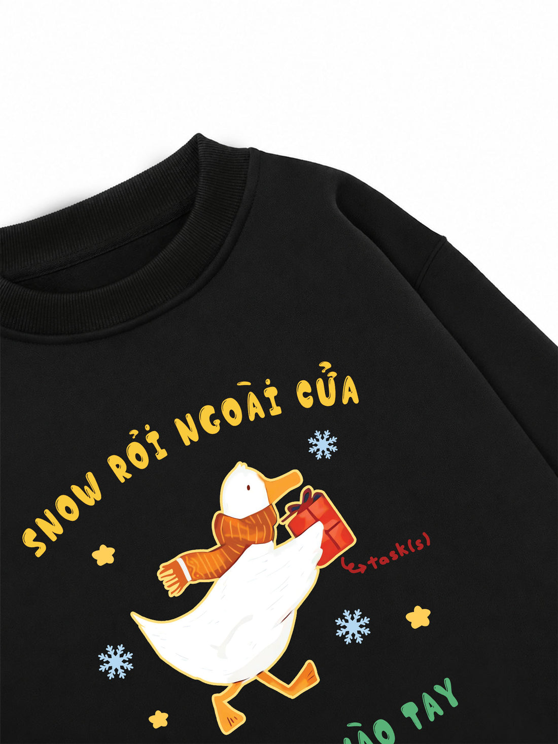 Áo Sweater Nỉ Hai Da Snow Rơi Ngoài Cửa - Task Rơi Vào Tay