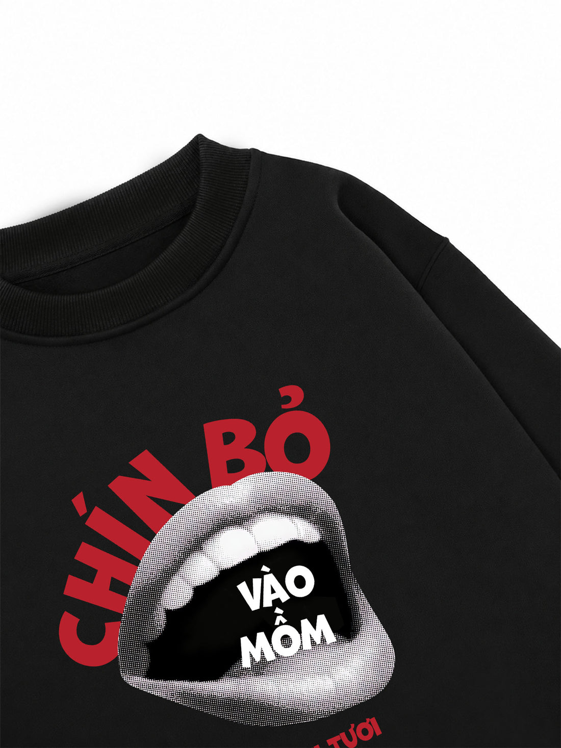 Áo Sweater Nỉ Hai Da Chín Bỏ Vào Mồm