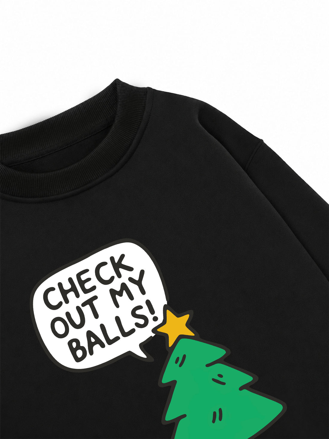Áo Sweater Nỉ Hai Da Check Out My Balls