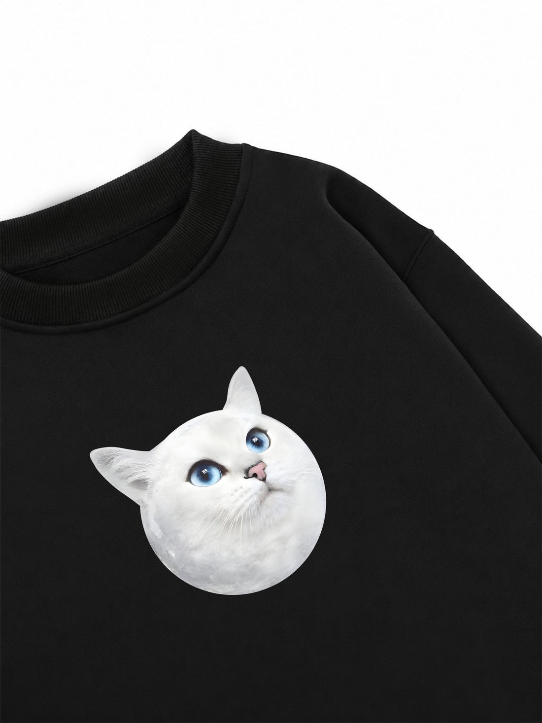 Áo Sweater Nỉ Hai Da Mèo Moon