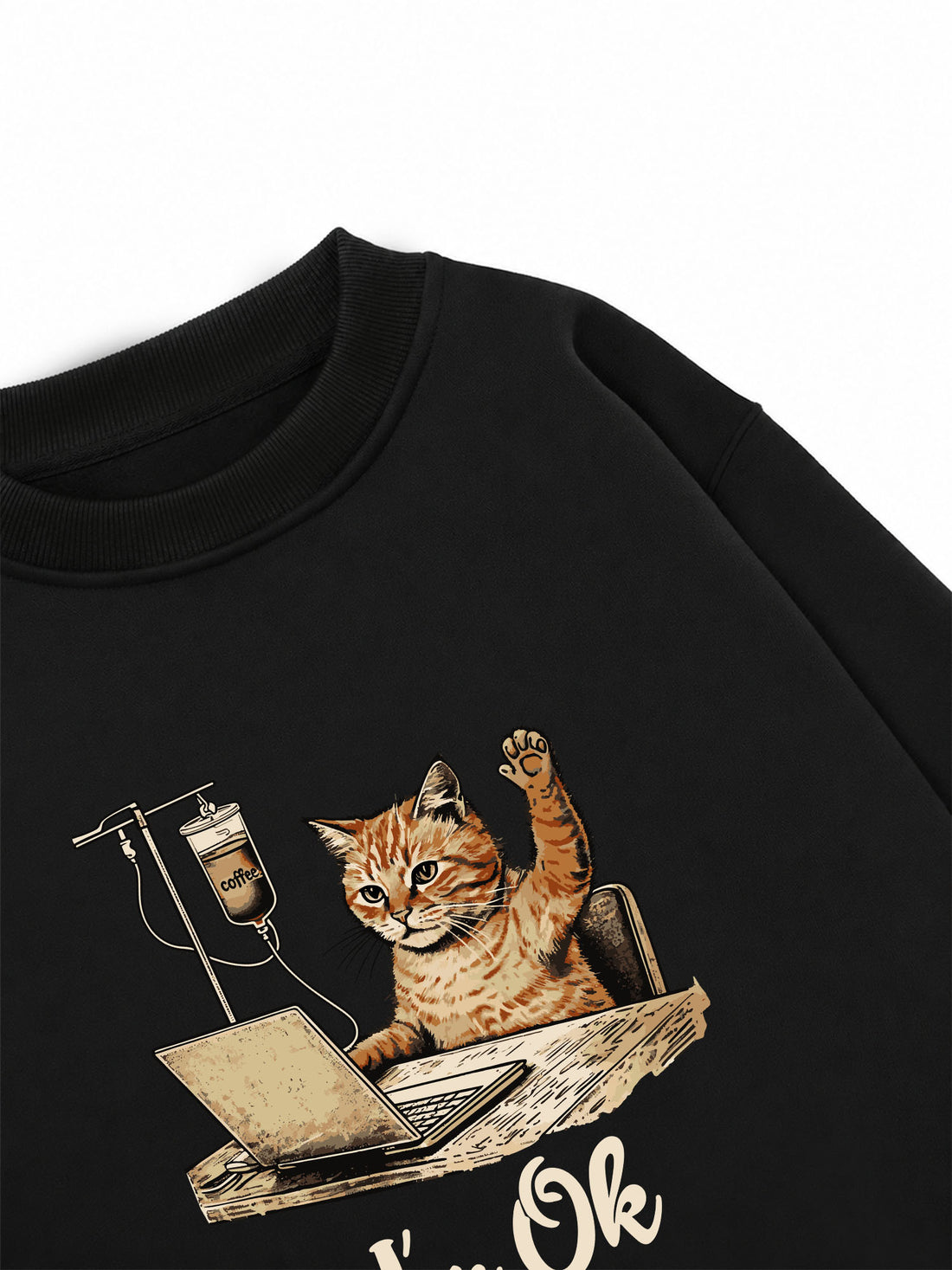 Áo Sweater Nỉ Hai Da I'm Ok