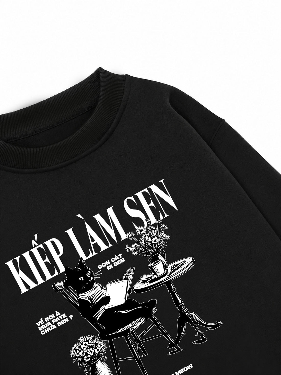 Áo Sweater Nỉ Hai Da Kiếp Làm Sen