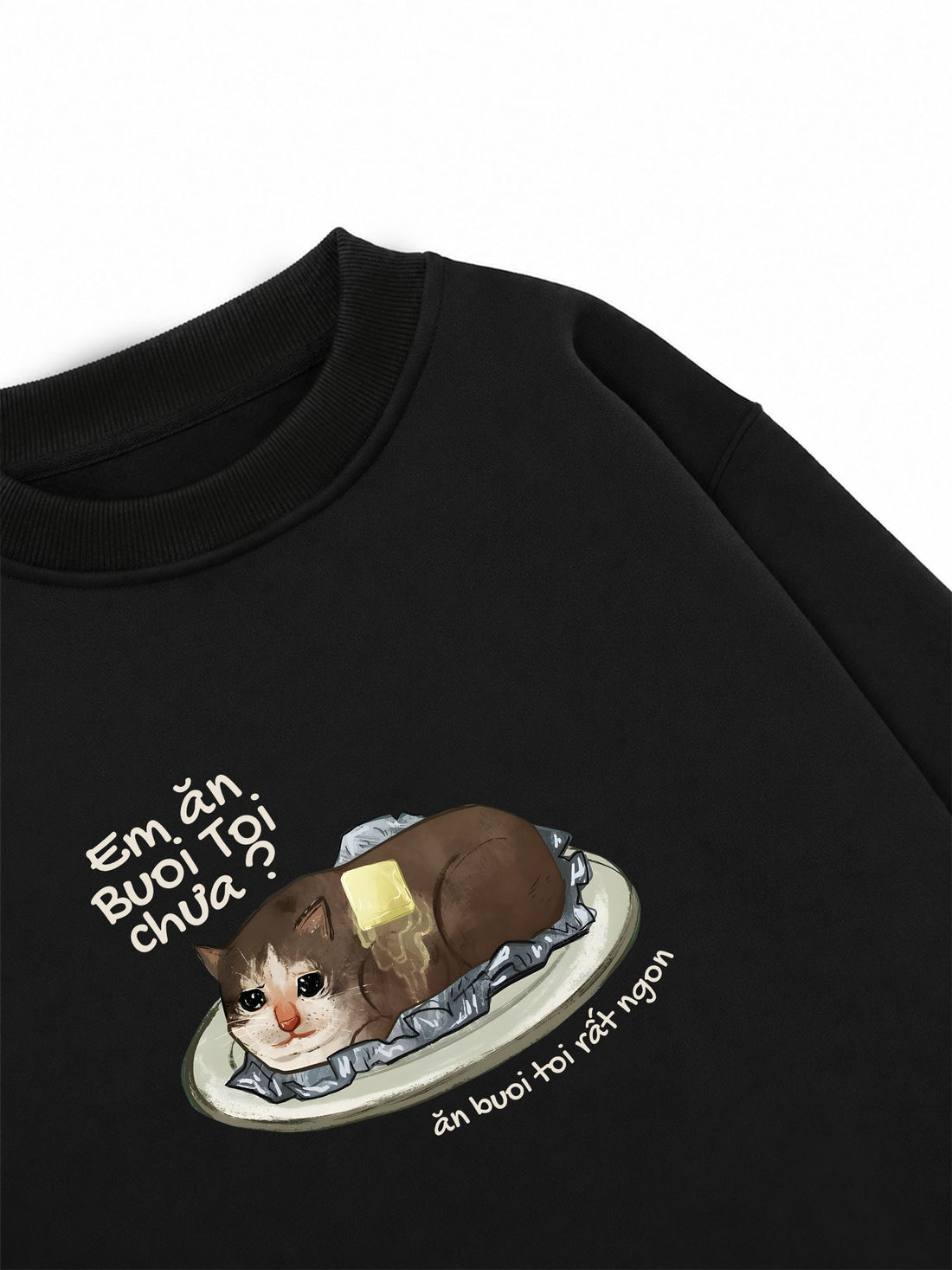 Áo Sweater Nỉ Hai Da Ăn Buổi Tối