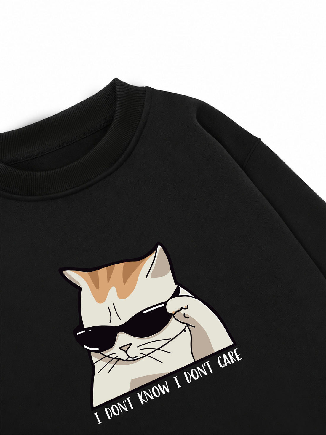 Áo Sweater Nỉ Hai Da I Don't Know I Don't Care