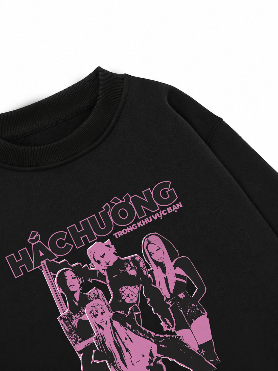 Áo Sweater Nỉ Hai Da Hắc Hường