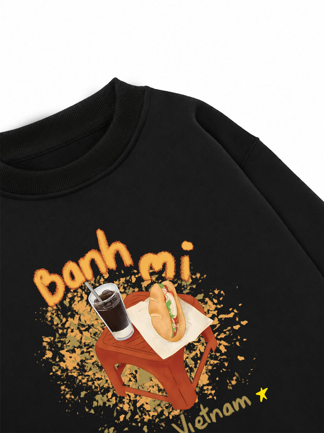 Áo Sweater Nỉ Hai Da Bánh Mì