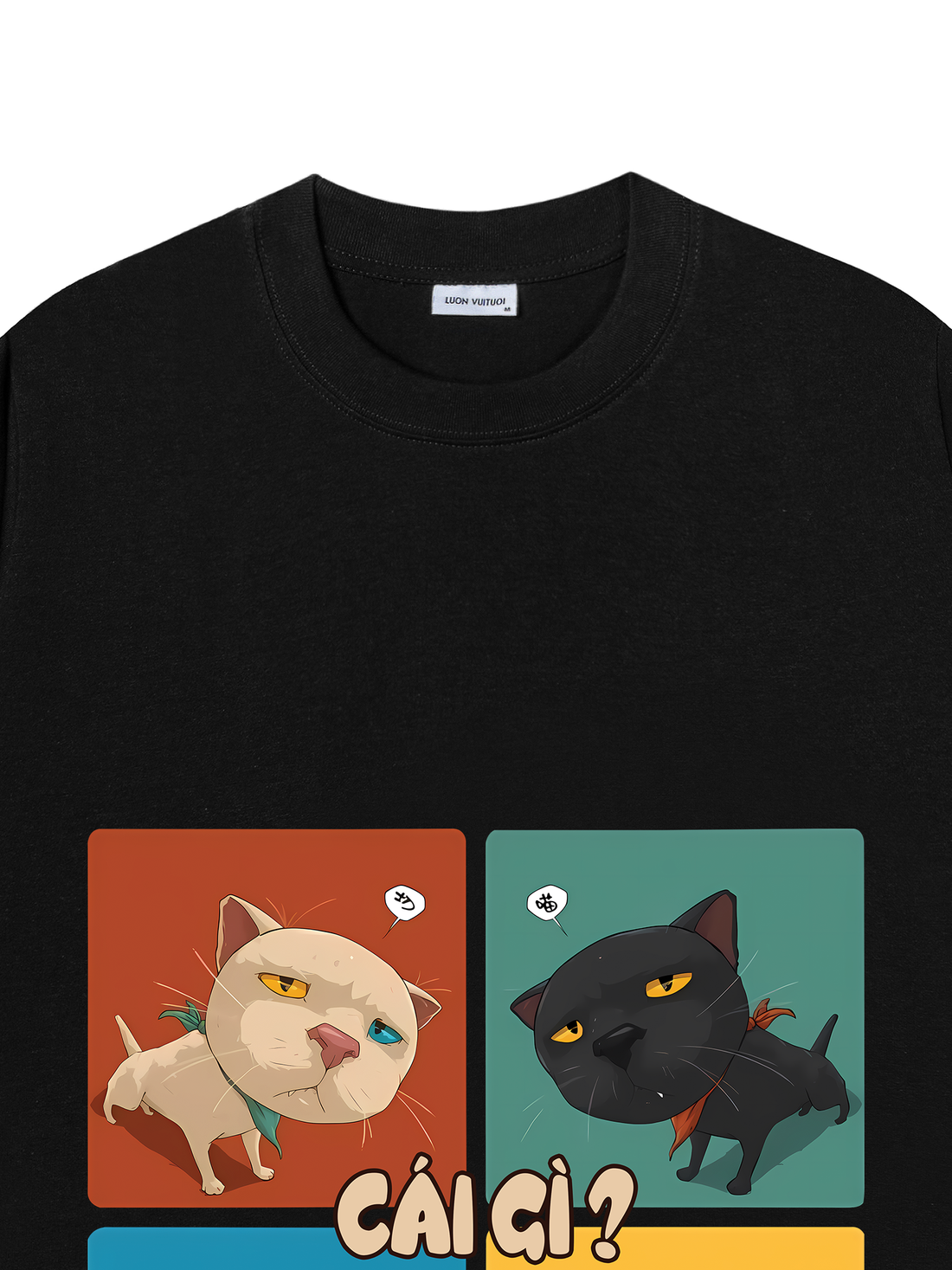 Áo Thun Meme Cat Cái Gì