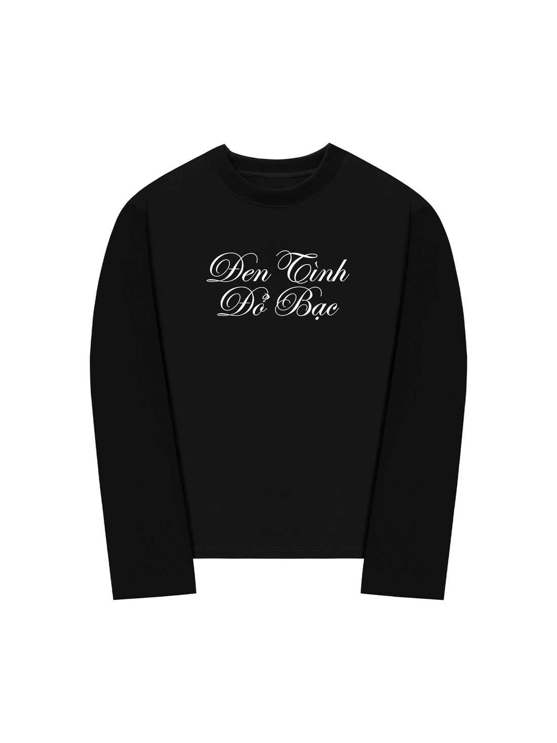 Áo Thun Dài Tay Đen Tình Đỏ Bạc