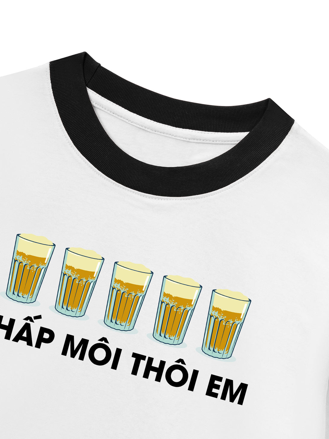 Áo Thun Ringer Relaxed Fit Nhấp Môi Thôi Em