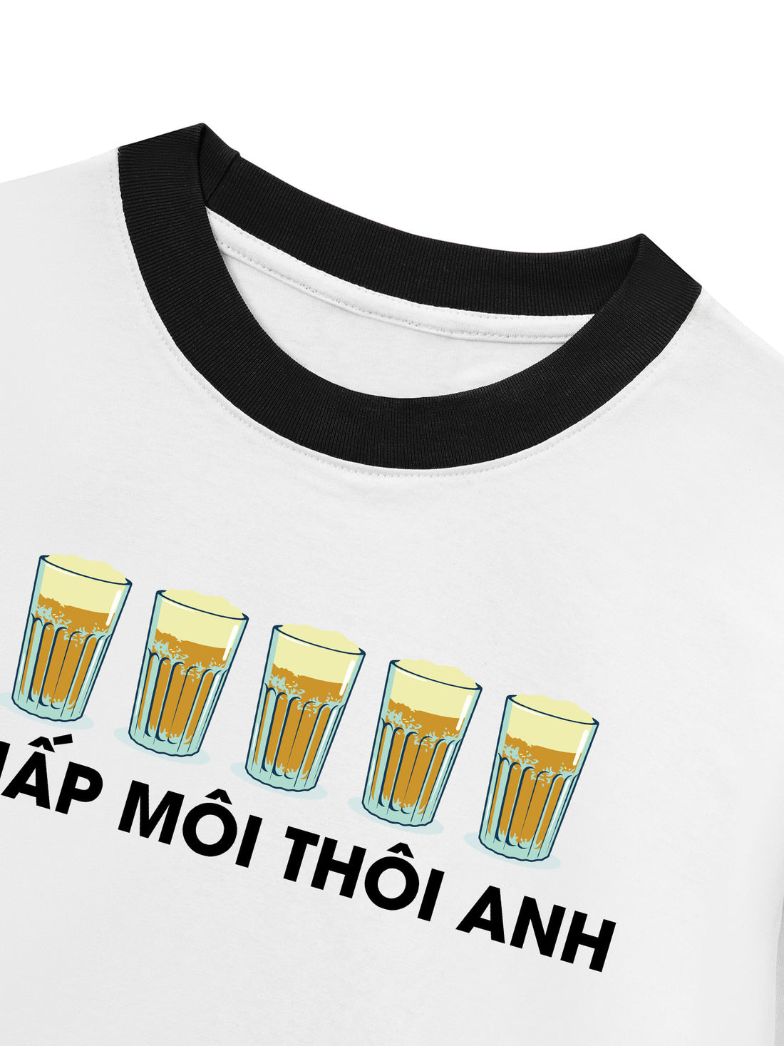 Áo Thun Ringer Relaxed Fit Nhấp Môi Thôi Anh