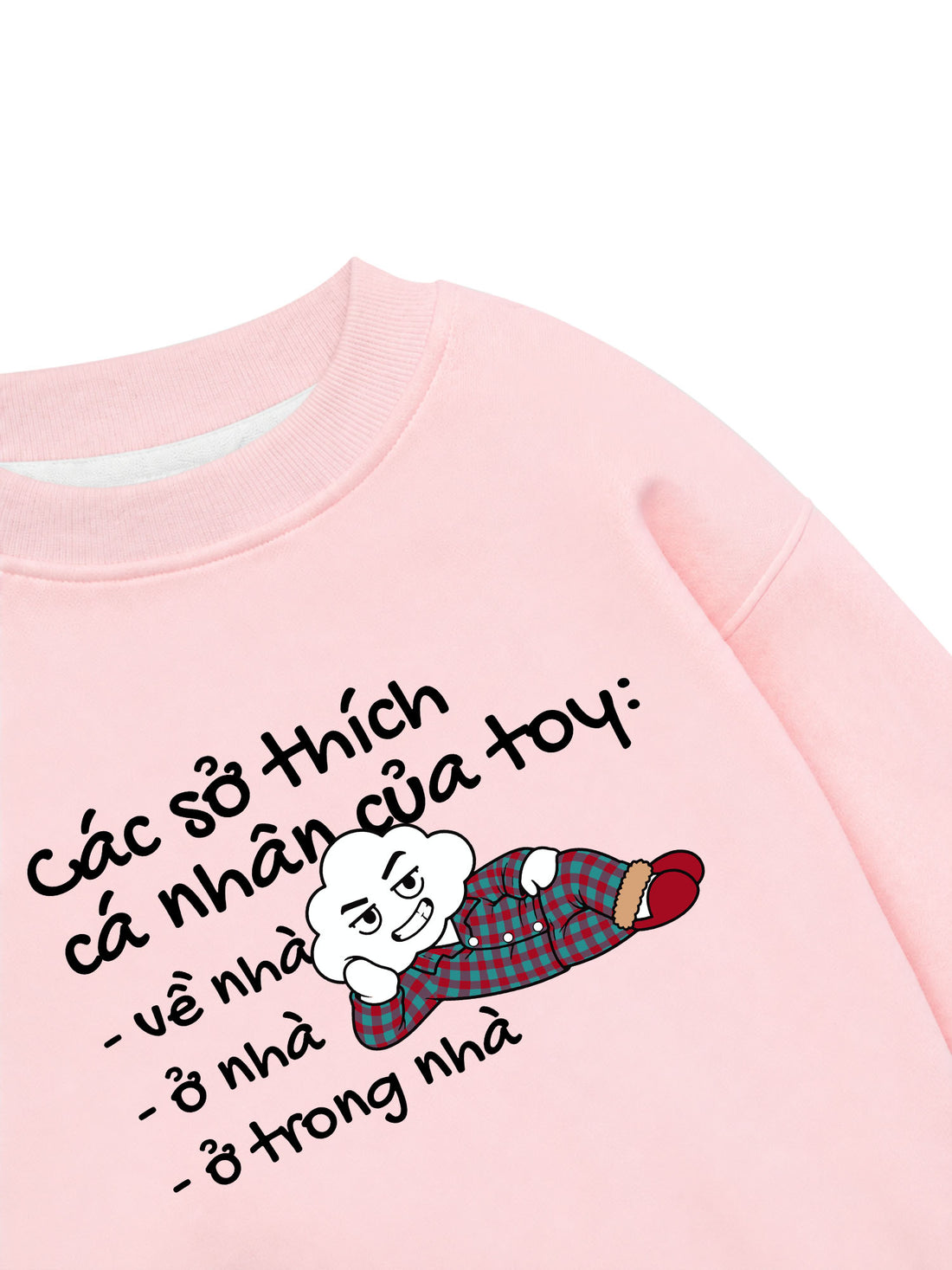 Áo Sweater Nỉ Hai Da Mây Hăng Hái-Ở Trong Nhà