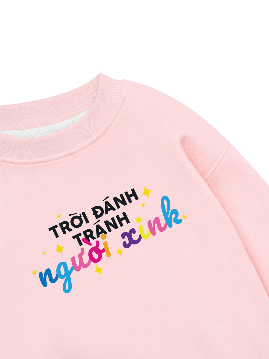Áo Sweater Nỉ Hai Da Trời Đánh Tránh Người Xink