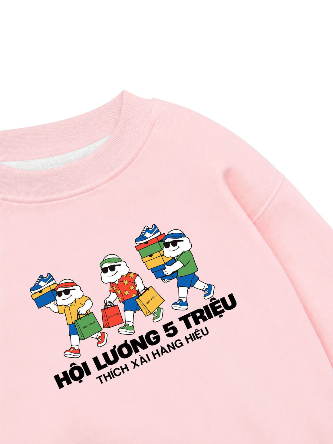 Áo Sweater Nỉ Hai Da  Mây Hăng Hái-Lương 5 Triệu