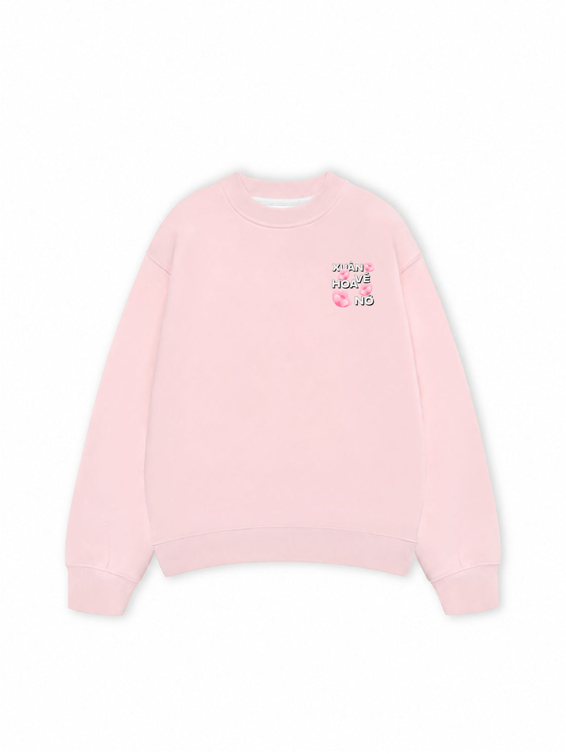 Áo Sweater Nỉ Hai Da Xuân Về Hoa Nở