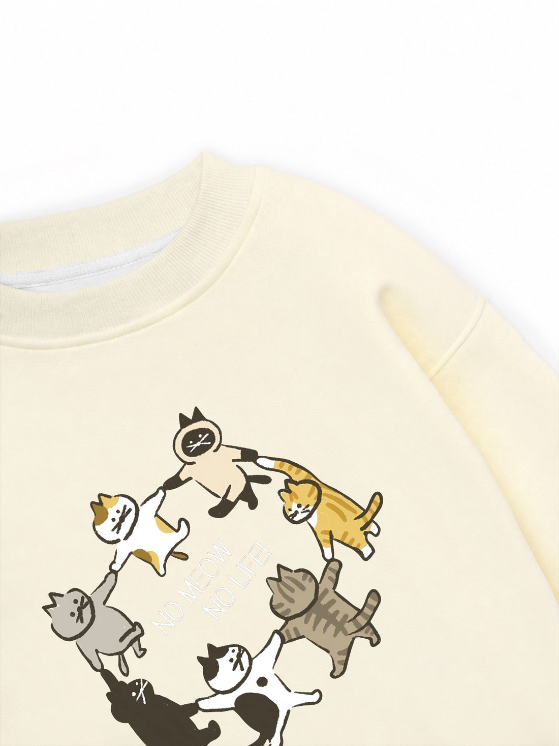 Áo Sweater Nỉ Hai Da No Meow No Life
