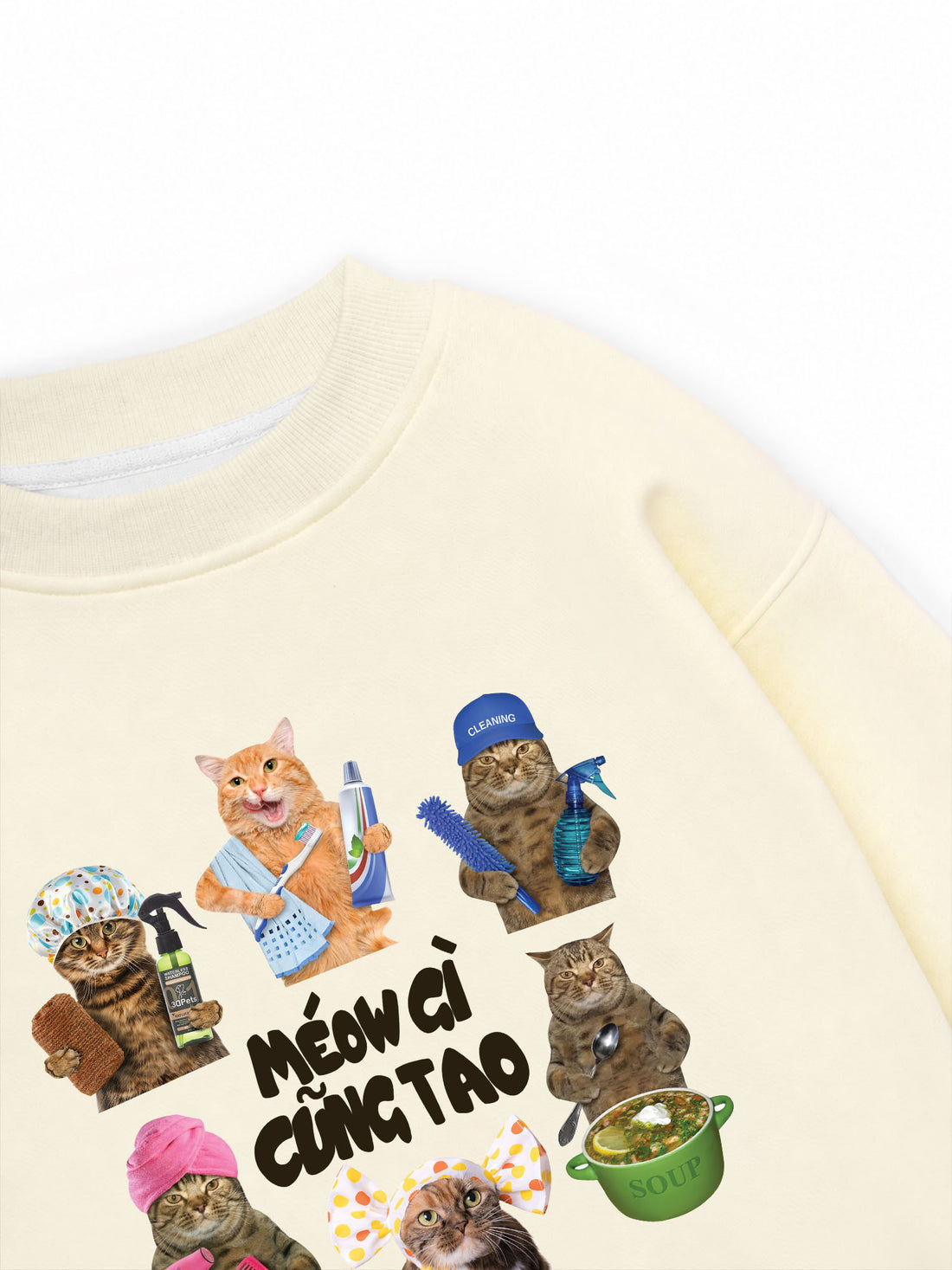 Áo Sweater Nỉ Hai Da Meosw Gì Cũng Tao