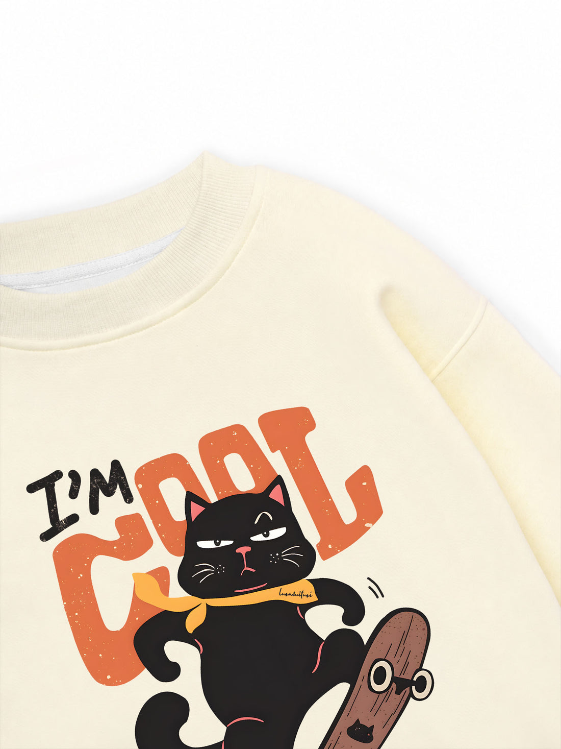 Áo Sweater Nỉ Hai Da Cool Black Cat