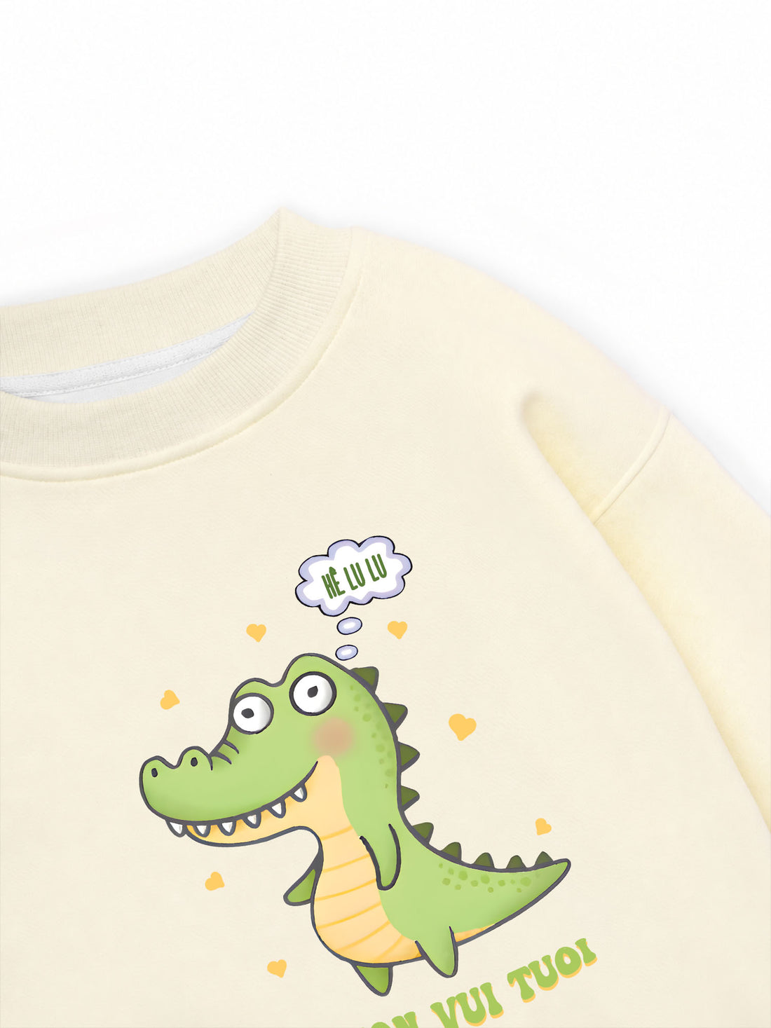 Áo Sweater Nỉ Hai Da Hê Lu Lu Khủng Long