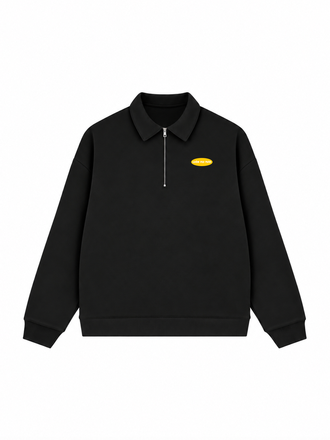 Áo Sweater Polo Nỉ Hai Da Lốp Trưởng