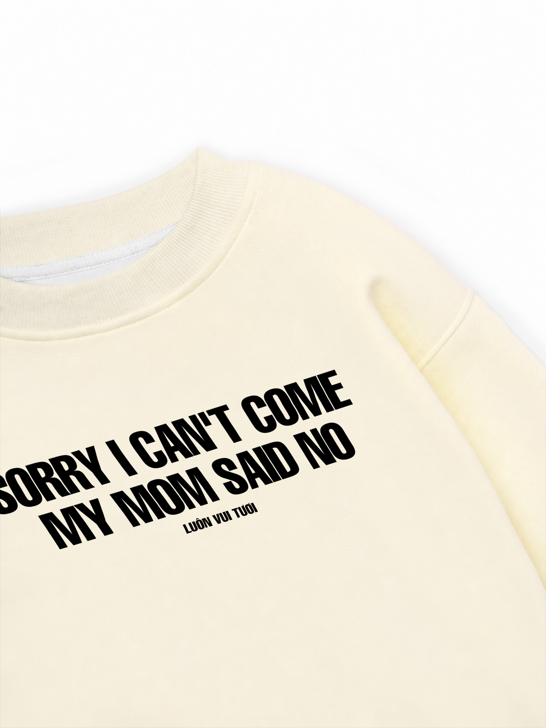 Áo Sweater Nỉ Hai Da My Mom Say No