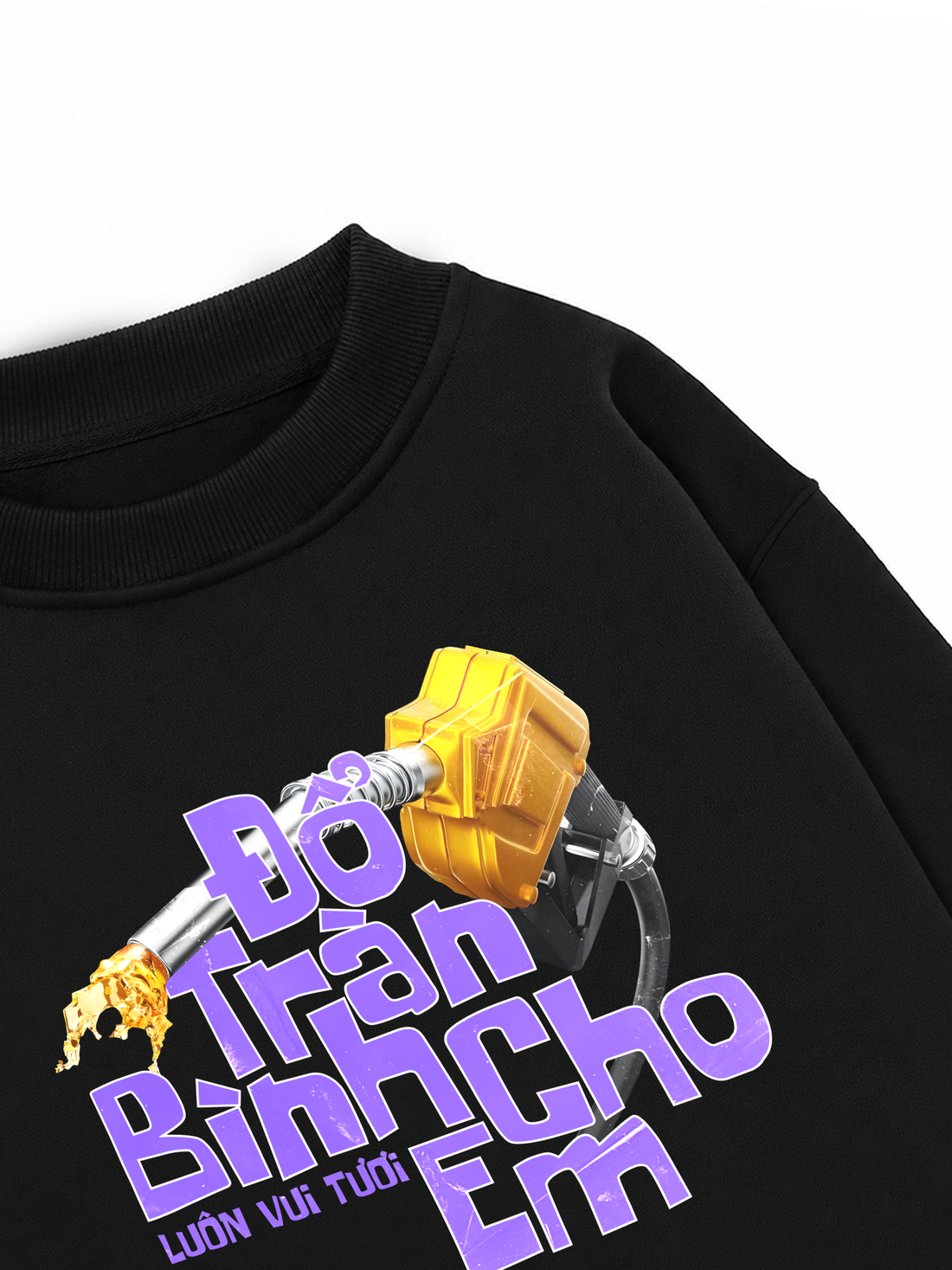 Áo Sweater Nỉ Hai Da Đổ Tràn Bình