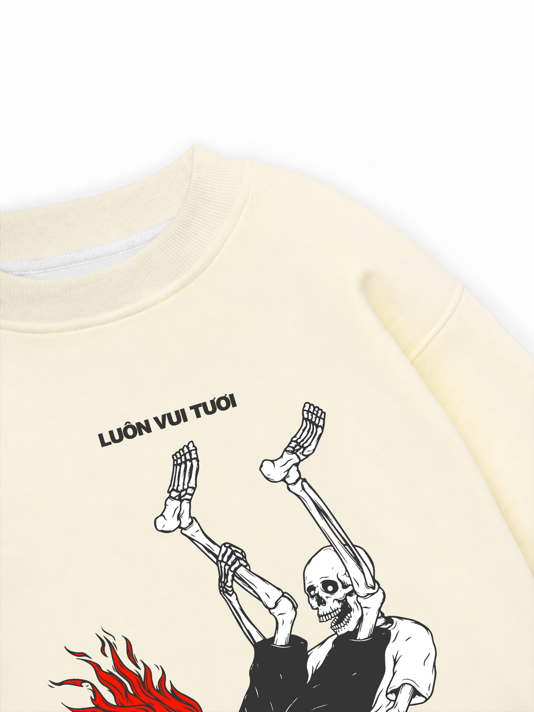 Áo Sweater Nỉ Hai Da Người Chơi Hệ Hoả