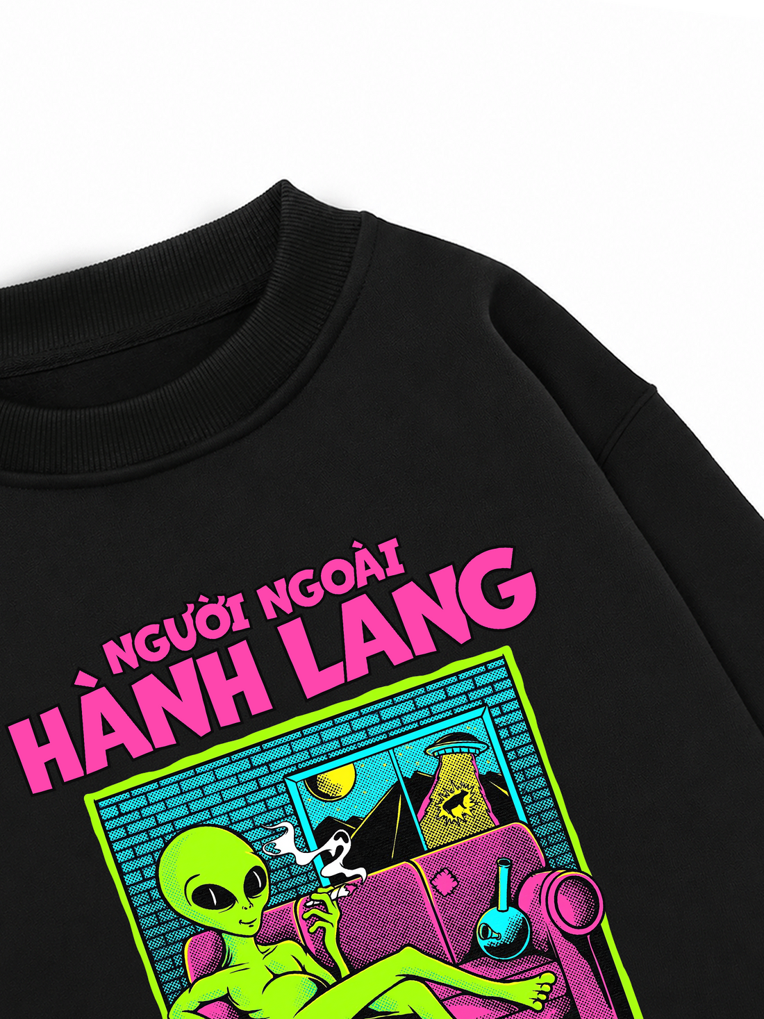 Áo Sweater Nỉ Hai Da Người Ngoài Hành Lang