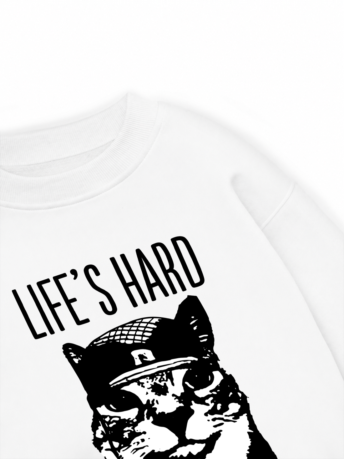 Áo Sweater Nỉ Hai Da Life's Hard