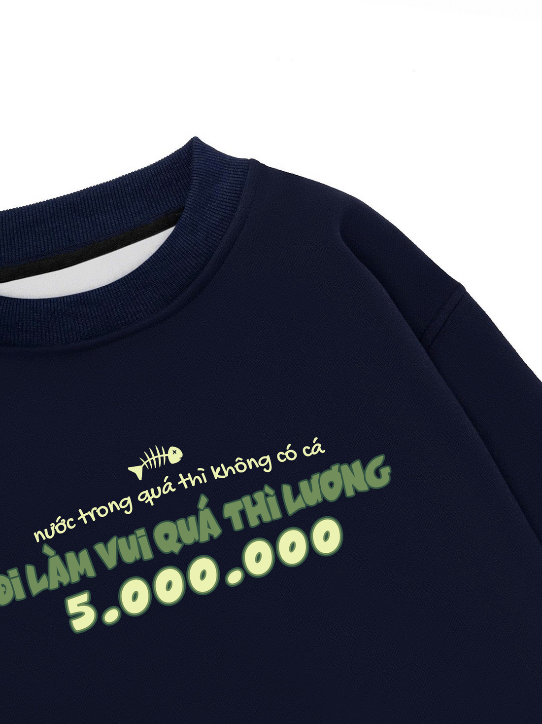 Áo Sweater Nỉ Hai Da Nước Trong Thì Không Có Cá