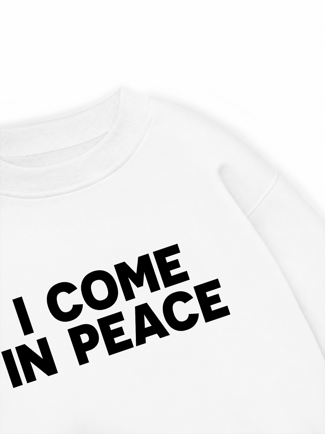 Áo Sweater Nỉ Hai Da I Come In Peace