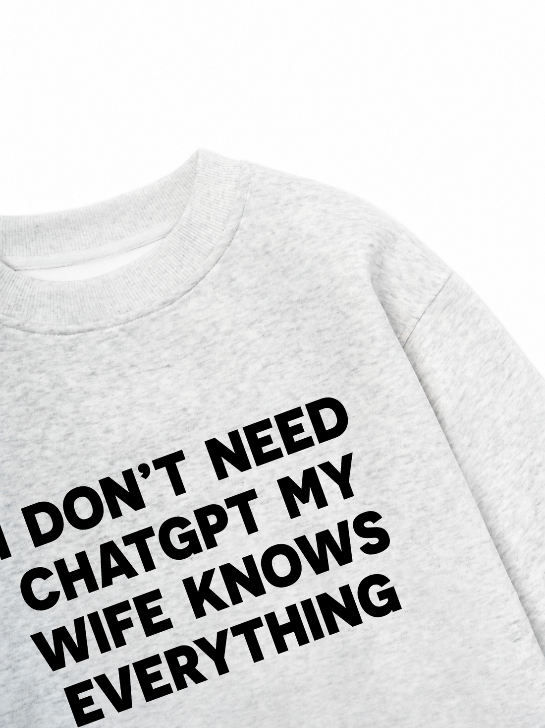 Áo Sweater Nỉ Hai Da My Wife Knows Everything