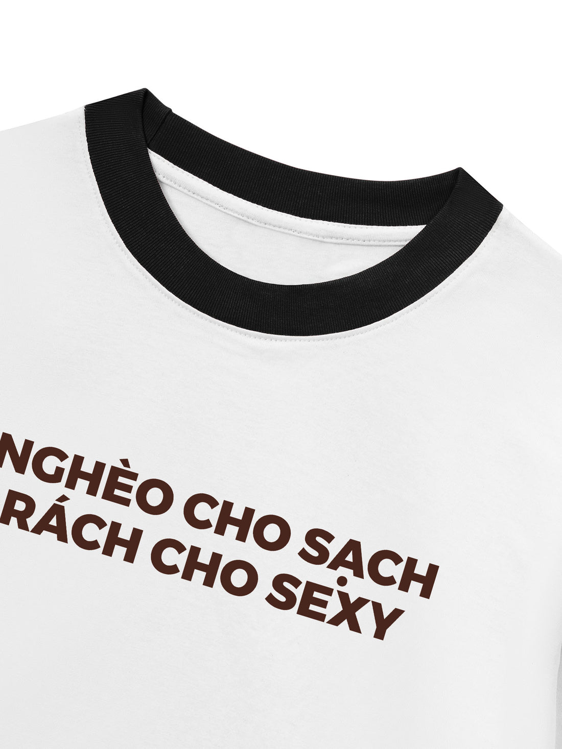 Áo Thun Ringer Relaxed Fit Rách Cho Sexy