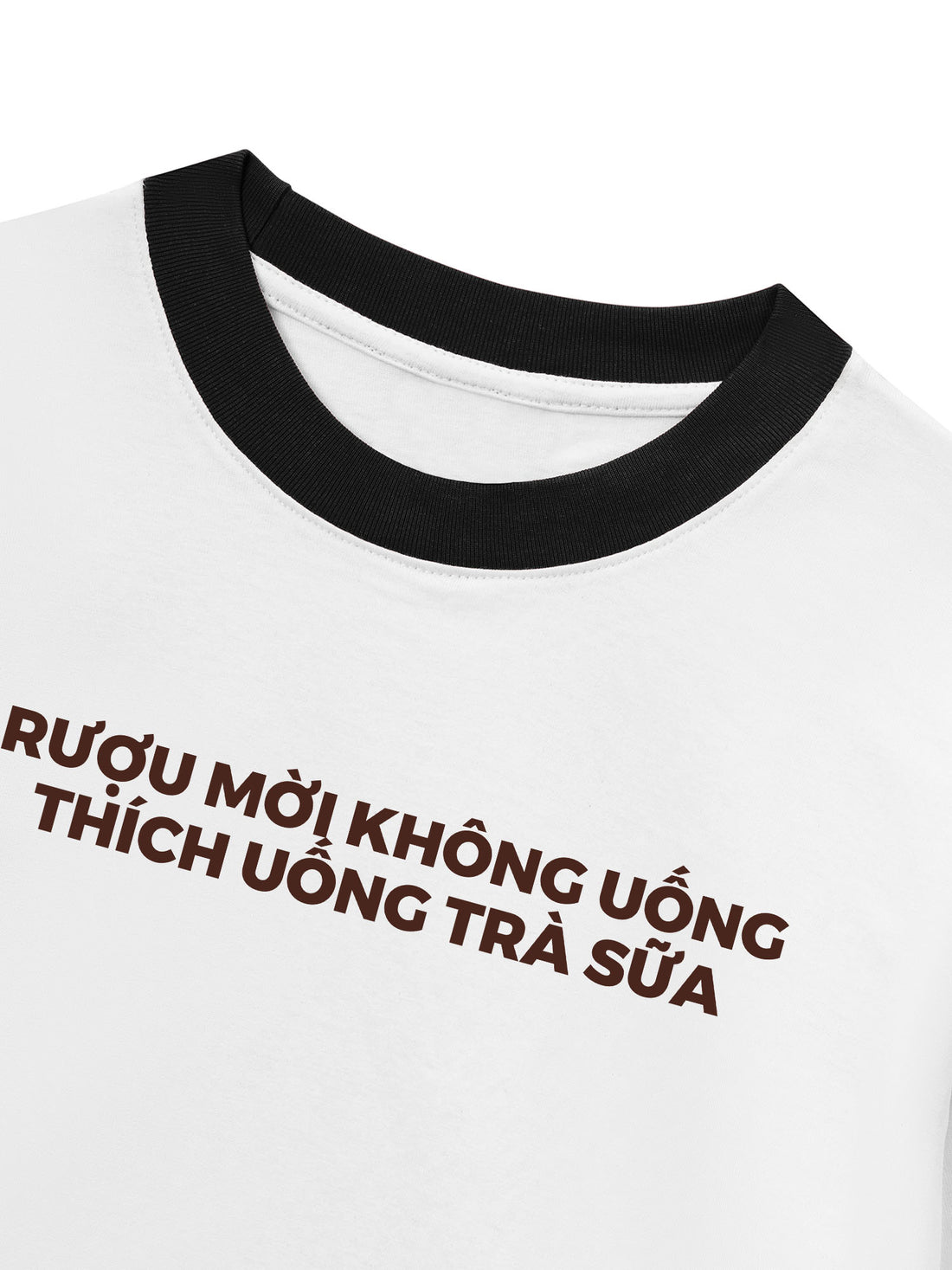 Áo Thun Ringer Relaxed Fit Rượu Mời Không Uống