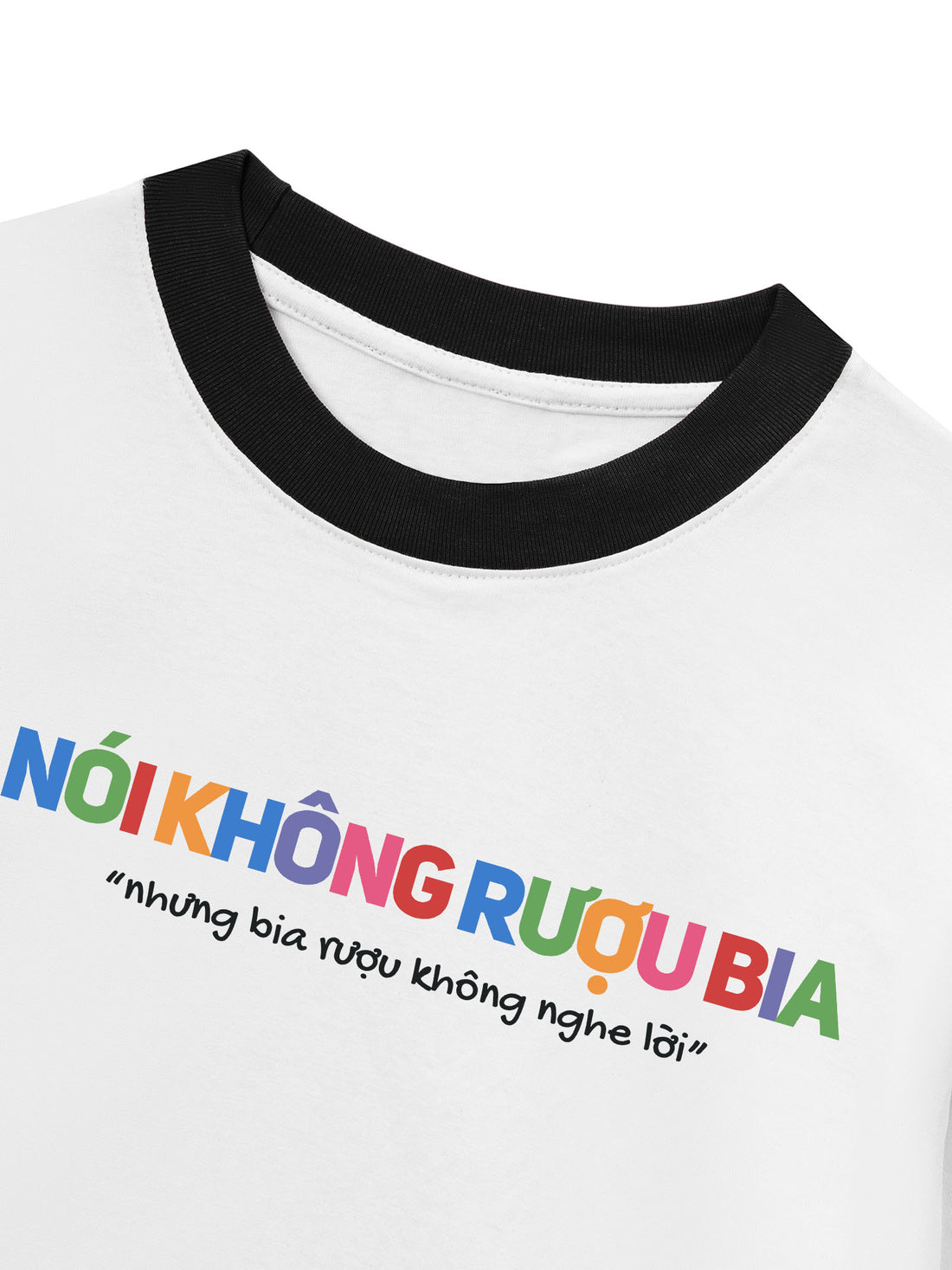 Áo Thun Ringer Relaxed Fit Nói Không Với Rượu Bia
