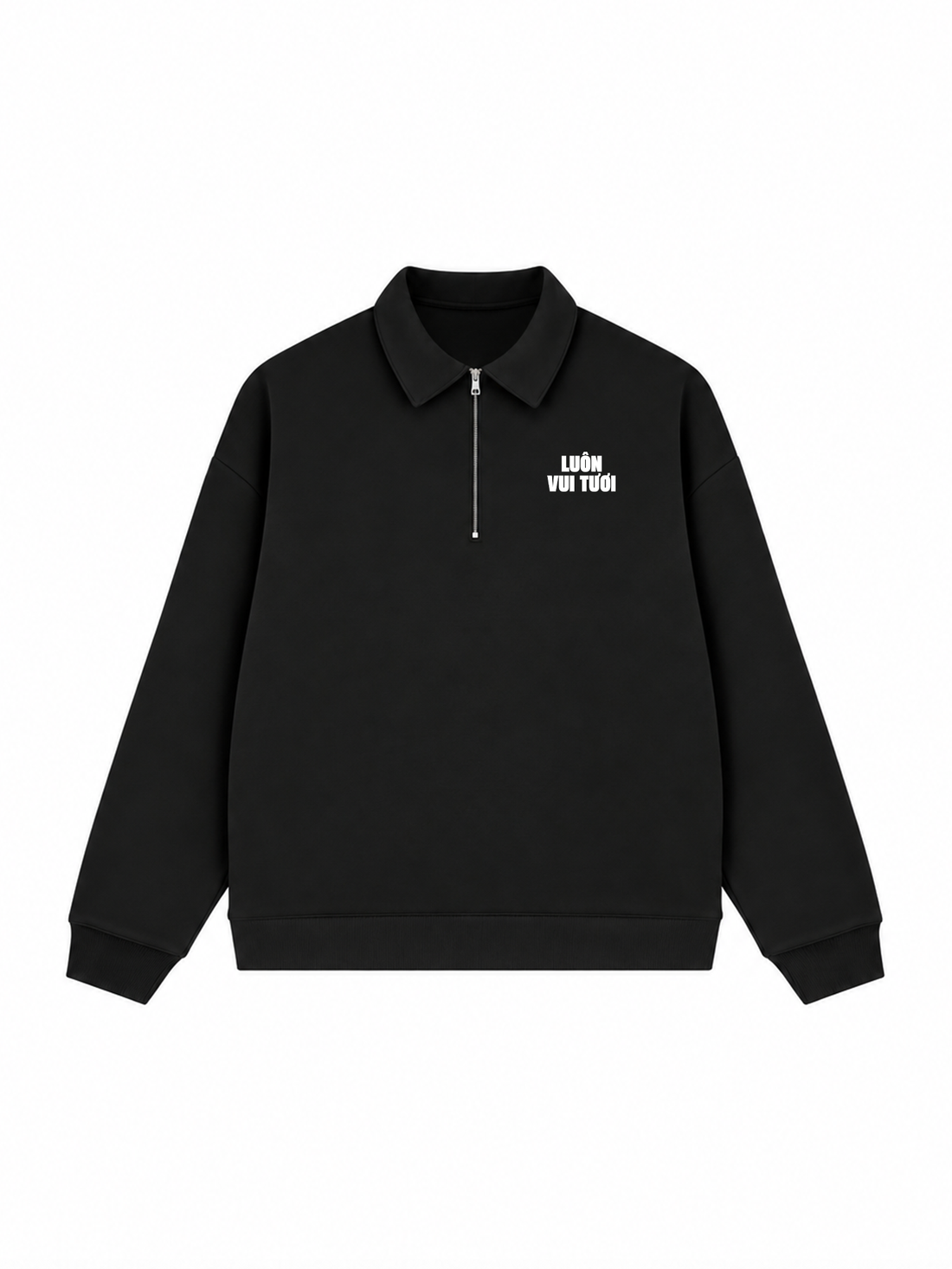 Áo Sweater Polo Nỉ Hai Da Người Từng Bắn Trong