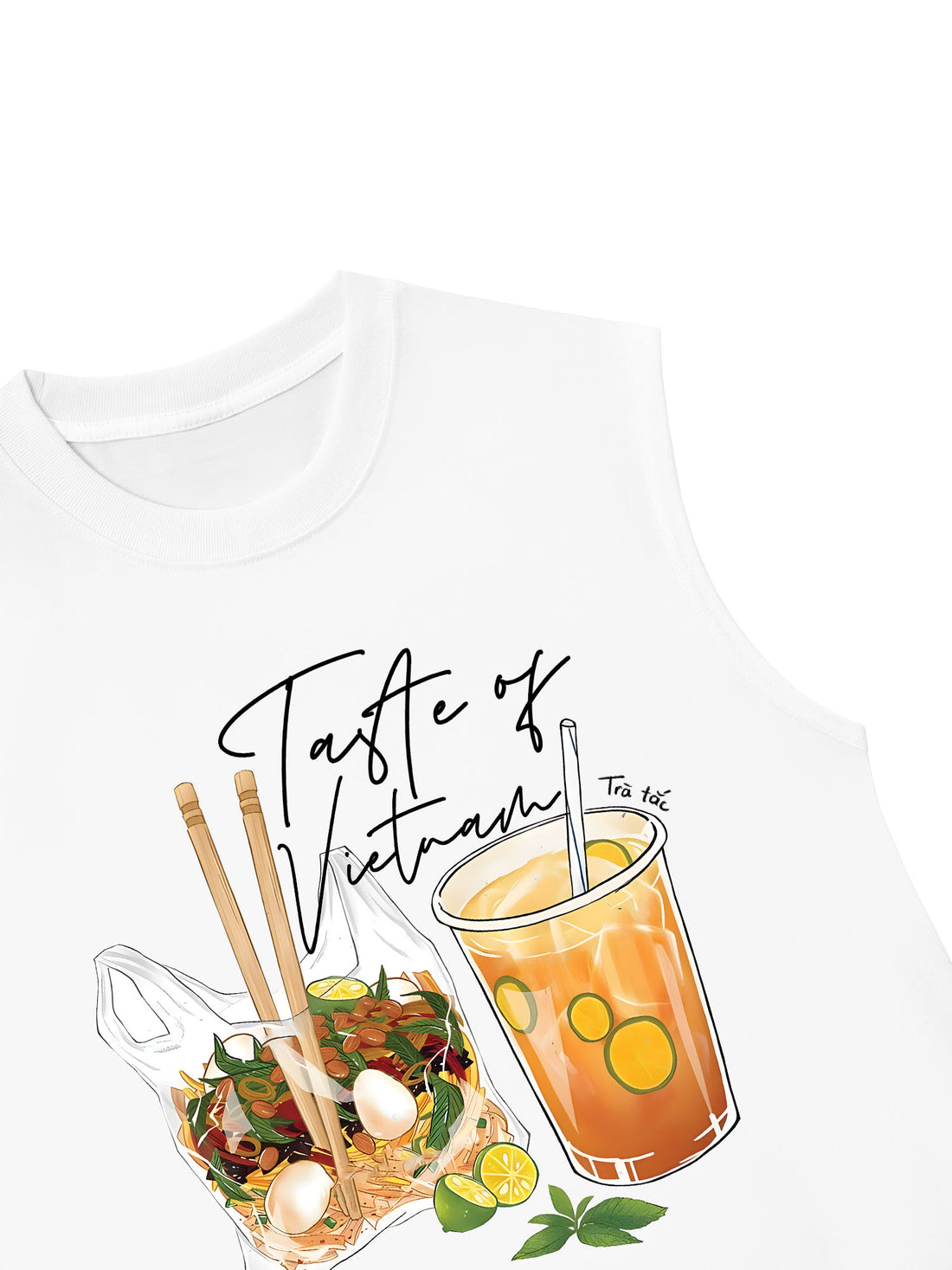 Áo Ba Lỗ Relaxed Fit Trà Tắc Bánh Tráng Trộn