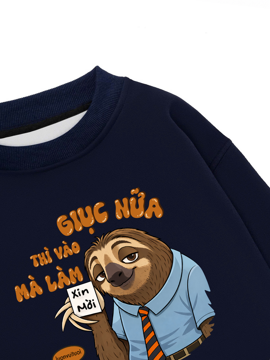 Áo Sweater Nỉ Hai Da Giục Nữa Thì Vào Mà Làm