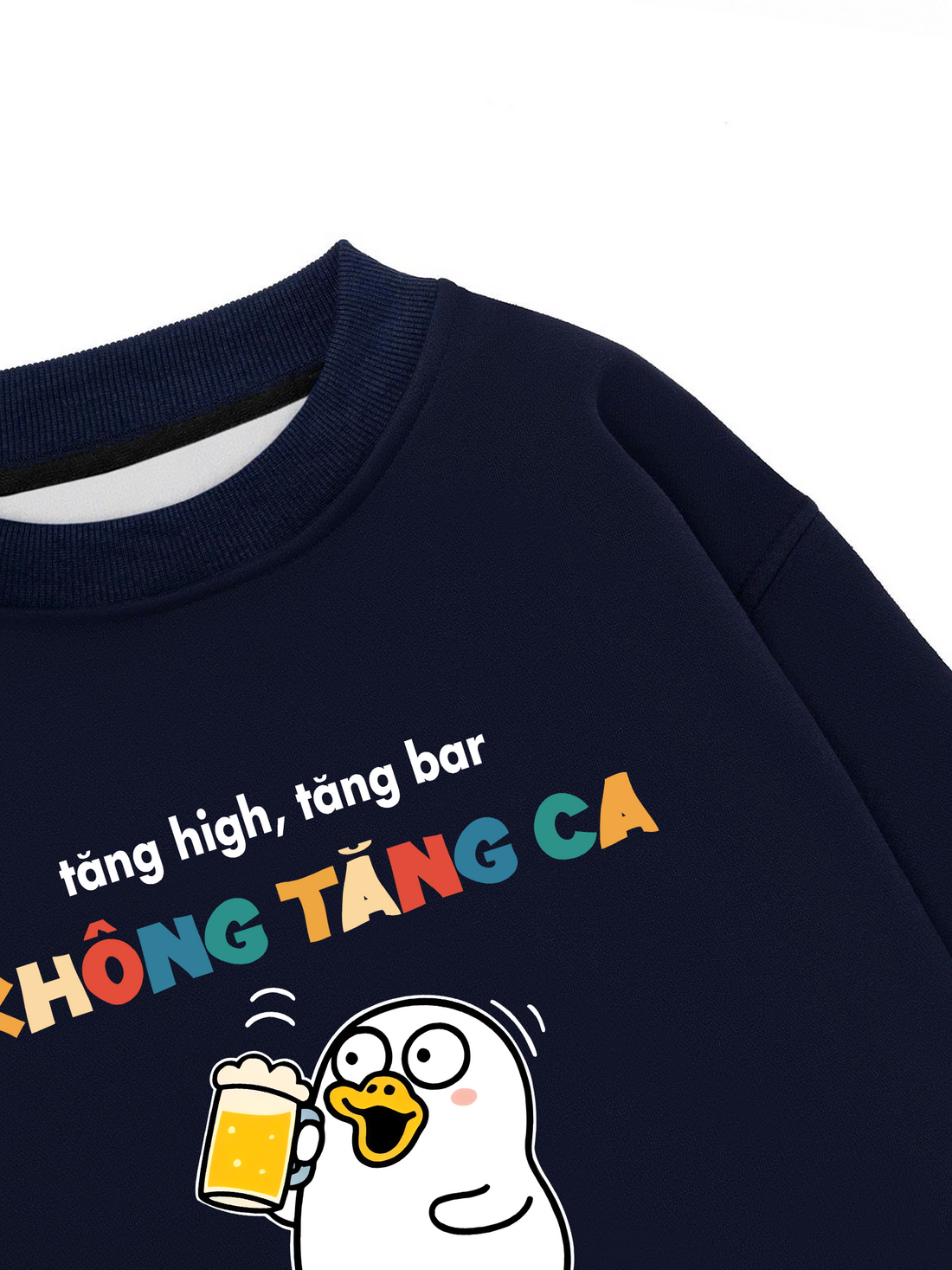 Áo Sweater Nỉ Hai Da Tăng High, Tăng Bar, Không Tăng Ca