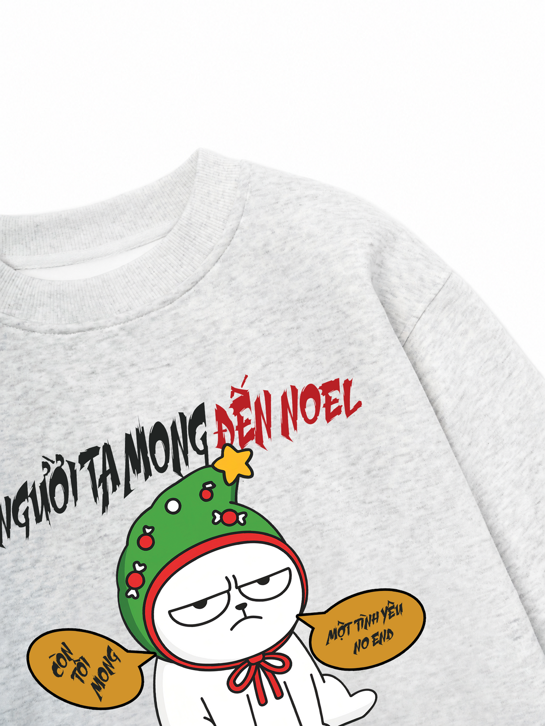 Áo Sweater Nỉ Hai Da Người Ta Mong Đến Noel