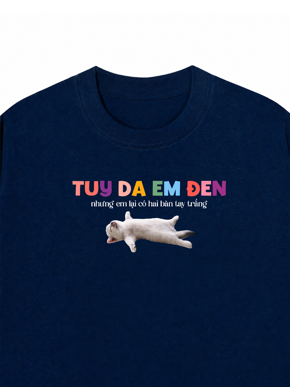 Áo Thun Relaxed Fit Tuy Em Da Đen
