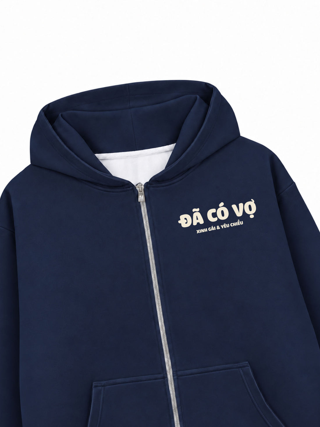 Áo Hoodie Zip Nỉ Hai Da Vợ Yêu Chiều