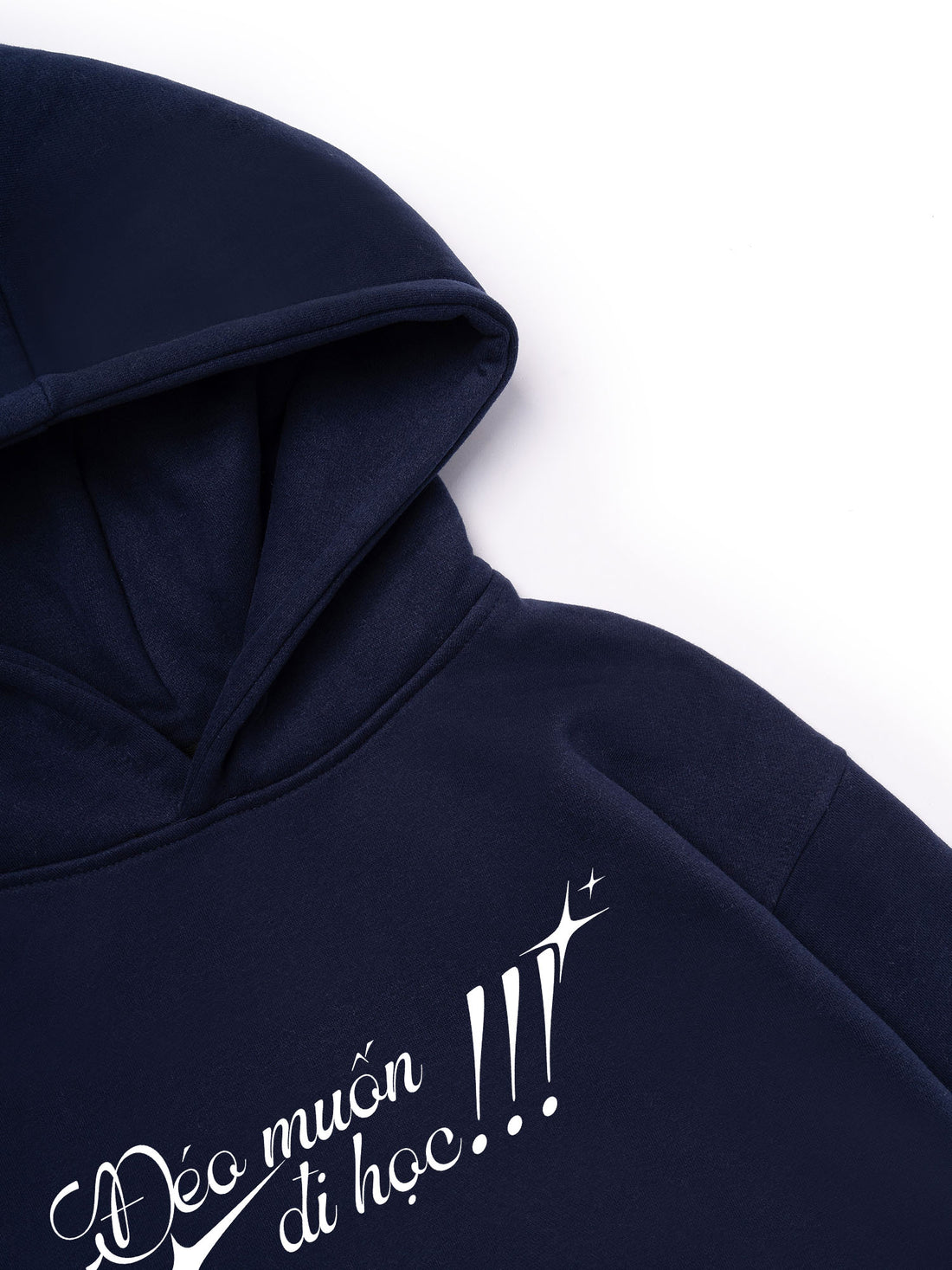 Áo Hoodie Nỉ Hai Da Đéo Muốn Đi Học