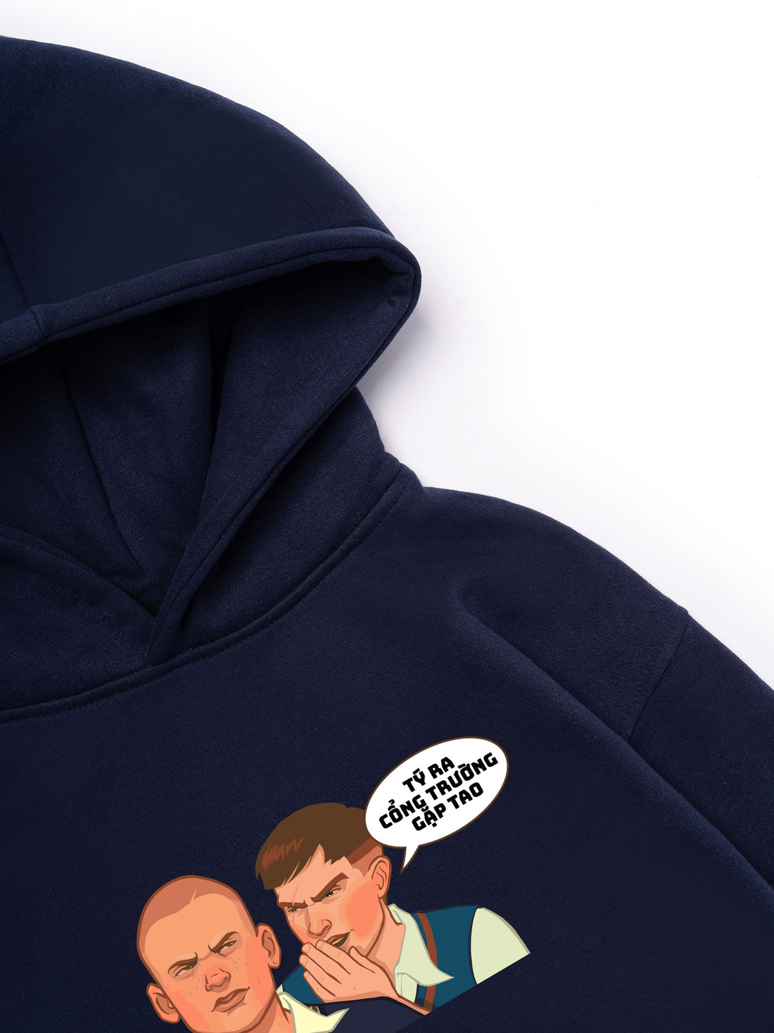 Áo Hoodie Nỉ Hai Da Tý Ra Cổng Trường Gặp Tao