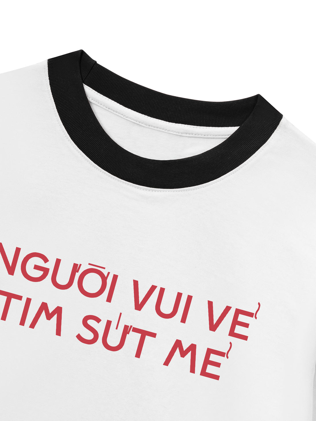Áo Thun Ringer Relaxed Fit  Người Vui Vẻ - Tim Sứt Mẻ